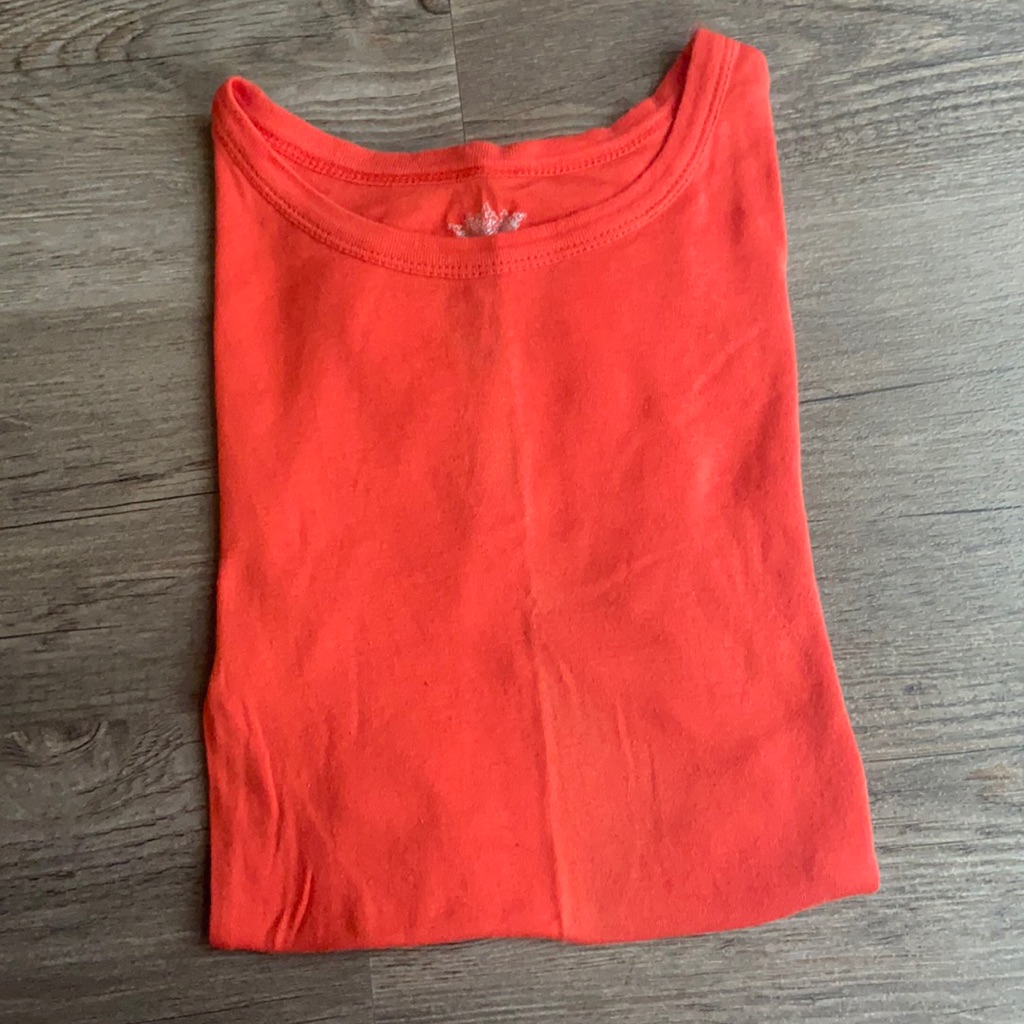 Orange Basic Tee- Size Small Fitted